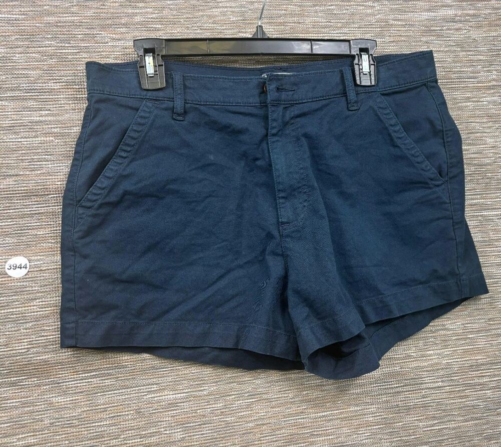 Abercrombie and Fitch Shorts Womens Size 32/14 Navy Blue High Rise Stretch